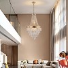 BAOURE 20in Modern Crystal Pendant Chandelier with Golden Finish – Elegant 11-Light Hanging Light Fixture Tiered Design for Dining Room, Living Room - 4 of 4