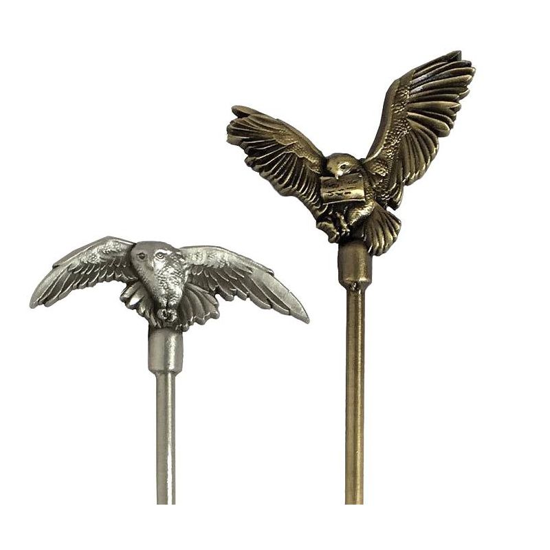 Harry Potter Gold And Silver Hedwig The Owl Hair Sticks Grey, 3 of 5