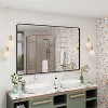 KIOTEE Rectangular Aluminum Alloy Framed and Tempered Glass Wall Bathroom Vanity Mirror in Matte Black - 2 of 4