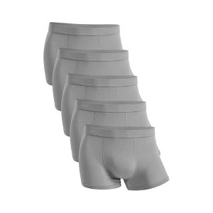 TIME HOLLOW Light Gray Classic Bamboo Viscose Boxer Briefs - 1 of 3