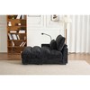 Beige Chenille Reclining Single-Sided Armrest Sofa With Bracket Ultra-Comfortable Single Recliner Sofa For Living Room - 2 of 4