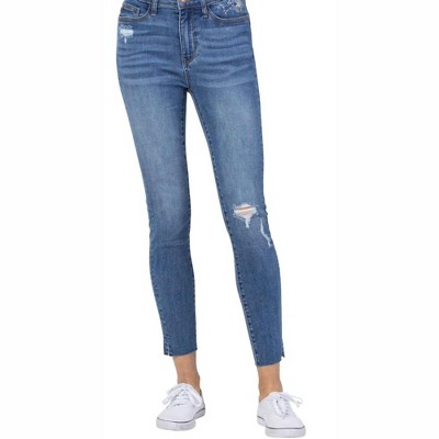 Women's High Waist Dandelion Embroidery Skinny Denim Jeans - Judy Blue