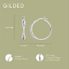Gilded 1/4 Carat Total Weight Lab-Grown Diamond Fashion Hoop Earrings for Women in 925 Sterling Silver and 14KT Gold Plated Sterling Silver - 4 of 4
