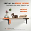 VEVOR Shelf Bracket Foldable, 24” L 2 Pcs , Heavy Duty Floating Shelf Brackets, Brackets for Shelves, 5mm Thick Matte Black L Shelf Bracket, Black - 4 of 4
