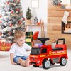 Costway Kids Ride On Fire Engine Licensed Mercedes Benz Push and Ride Racer Red - 3 of 4