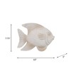 Sagebrook Home Creative Fish Sculpture for Living Room, Bedroom or Office Decor, Whitewash - 3 of 4