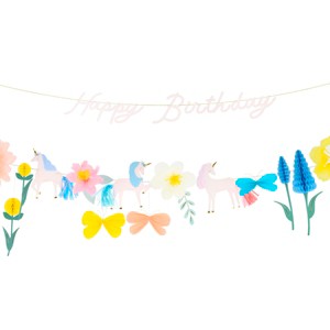 Meri Meri Meadow Unicorns Garland Set (12' with excess cord - Pack of 1) - 1 of 4