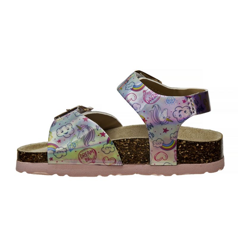 Laura Ashley Girls Footbed Toddler Buckle Sandals, 3 of 6