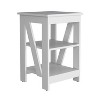 NicBex Nightstand with Storage Space Modern 3-Tier End Table with Stylish Cross-Design,Suitable for Bedroom,Living Room - 4 of 4