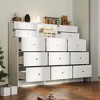 FUFU&GAGA White Multifunctional Horizontal Dresser Adjustable Colour Lighting and Abundant Storage - image 3 of 4