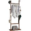 HDZNVF Garment Rack Solid Wood, Walnut - 3 of 4