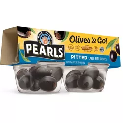 Pearls Olives-to-Go Pitted Large Black Ripe Olives - 4.8oz/4pk