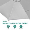 10ft Patio Umbrella Outdoor Heavy Duty Offset Hanging Umbrella 360 Degree Rotation, Easy Tilt Adjustment, Aluminum Frame, Cantilever Hanging - 3 of 4