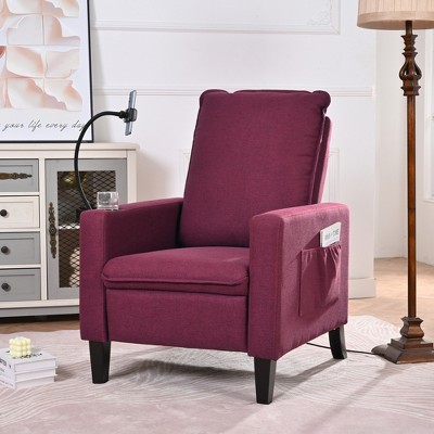 Multifunctional Accent Chair, Relax Lounge Chair with Adjustable Back, Footrest and Mobile Phone Holder-ModernLuxe