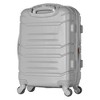 Olympia Denmark 21 Inch Expandable Carry On 4 Wheel Spinner Multiple Grip Luggage Suitcase with Aluminum Locking System and Interior Divider, Silver - 2 of 4
