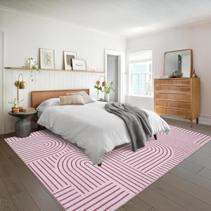 Washable Rug Area Rugs for Living Room,Non Slip  Rugs, Low Pile Stain Resistant  Geometric Carpet for Dining Room - 1 of 4