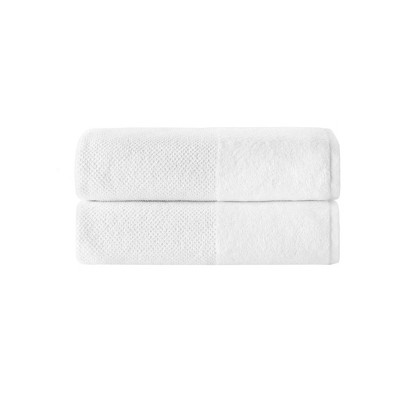 2pc Incanto Turkish Cotton Bath Sheet Set White - Enchante Home