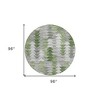 Green And Fern Green Geometric Washable Indoor Outdoor Area Rug - 3 of 4