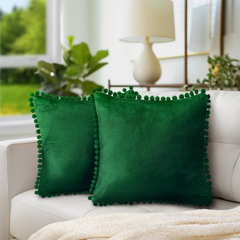 Green Throw Pillow Covers 18x18, Set of 4 Soft Chenille Decorative Throw  Pillowcases Square Pillow Covers Home Decor for Couch Sofa Bed Living Room, Pillow  Inserts Not Included(Green)