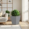 Spassway Indoor Outdoor Geometric Metal Planter Pot Planter Box Patio Garden Bed Black - 2 of 4