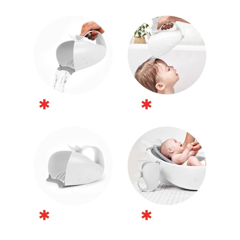 Skip Hop Moby Waterfall Baby Bath Rinser - White, 3 of 14