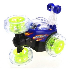 RC Stunt Twister Car w/ Light & Music (Blue) - 1 of 4