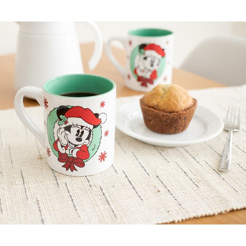 Silver Buffalo Mickey and Minnie Mouse Holiday Mugs, Set of 2 | Each Holds 14 Ounces, 4 of 8