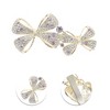 Unique Bargains Double Butterfly Rhinestones French Barrette Hair Clips Purple 1 Pc - 3 of 4