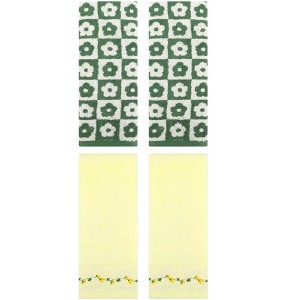 REGALWOVEN 4 Pcs Cute Floral Soft Absorbent Decorative Bathroom Hand Towel - 1 of 4