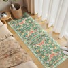 Washable Farmhouse Floral Print Living Room Rugs, Soft Butterfly Print Ultra Thin Bedroom Carpet, Non Slip Textured Dining Room Rugs - 2 of 4