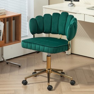 MOONMISS Velvet Home Office Desk Chair, Wheels Swivel Height Adjustable Swivel Task Chair for Home Office - 1 of 4