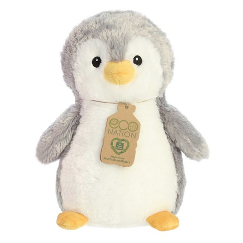 Aurora Medium Eco Hugs Penguin Eco Nation Eco-Friendly Stuffed Animal Grey 11" - image 1 of 4