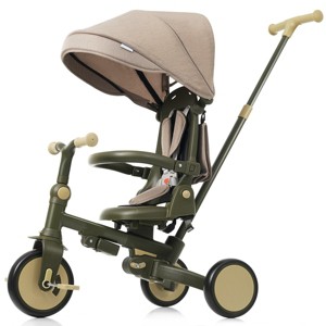 Sillysis 7 in 1 Baby Tricycle,Foldable Toddler Tricycle with Removable and Adjustable Parent Handle,Toddler Push Bike with Removable Pedal - 1 of 4