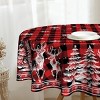 Racxily Christmas Round Tablecloth 60 in Christmas Nativity Table Cloth Xmas Tree Table Cloths Decorations - 4 of 4