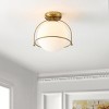Valise 10.75" Flush Mount - FLU4095 - Gold/White - Safavieh - 4 of 4