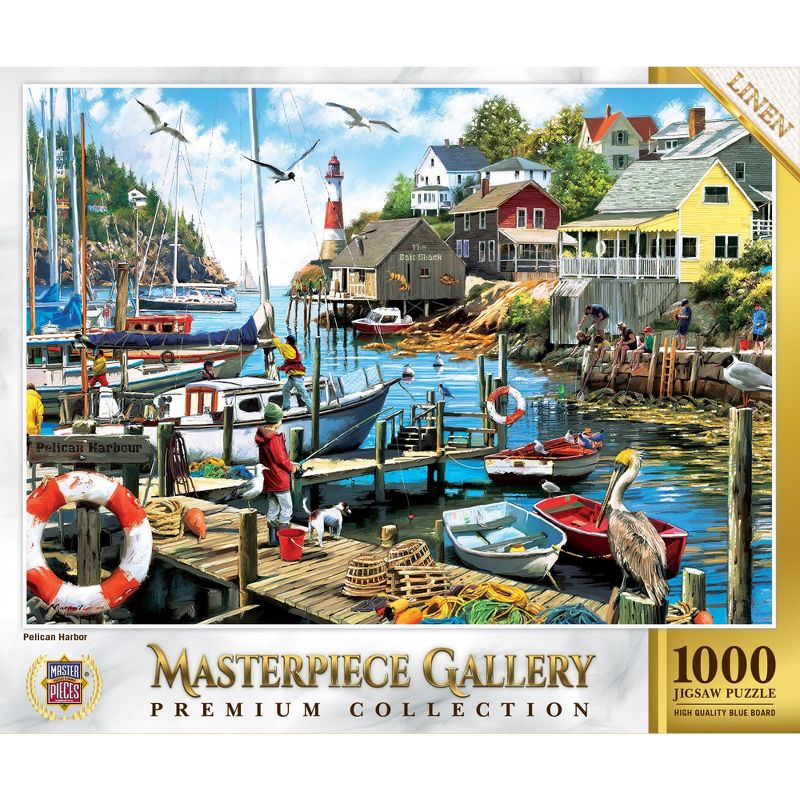 MasterPieces 1000 Piece Jigsaw Puzzle - Pelican Harbor - 26.8"x19.3", 1 of 7