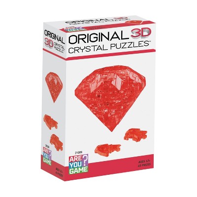 Red Ruby 3D Crystal Puzzle with 43 Pieces