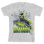 Batman Geometric Art Boy's Heather Grey T-shirt