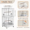 Small Bird Cage For Parakeets, 40inch Parakeet Bird Cage With Stand, Dividable Double Flight Cage for Parrotlet Conures - 4 of 4