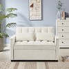 TIRAMISUBEST 3-IN-1 Convertible Velvet Loveseat Sofa Bed with 3 Adjustable Positions–Stylish Sofa Bed for Small Spaces - 3 of 4