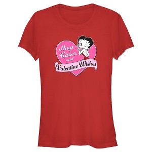 Junior's Women Betty Boop Valentine Wishes T-Shirt - 1 of 4