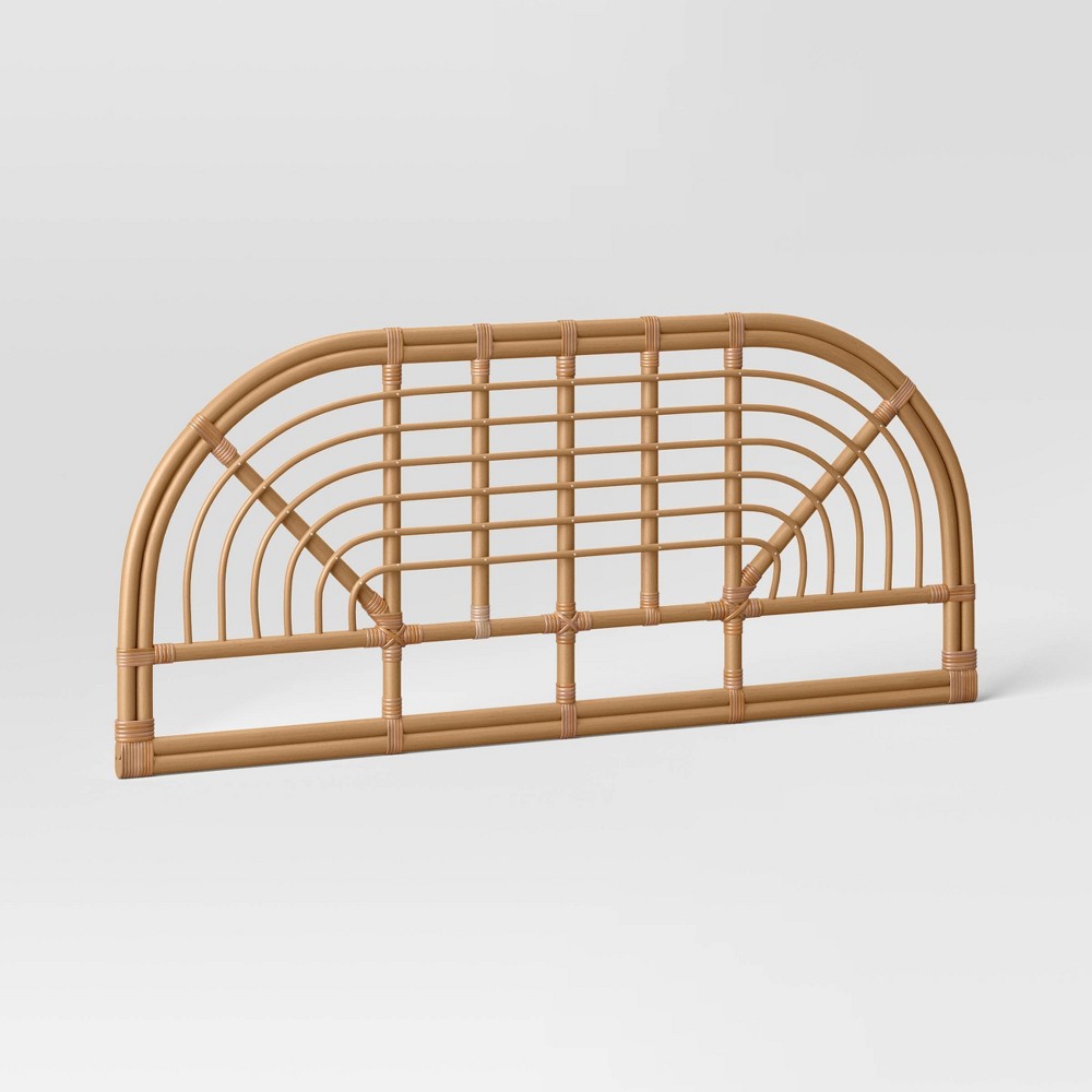 Full/Queen Corrie Rattan Headboard Light Brown - Threshold™: Boho Style, Wicker Detail, No Assembly Required