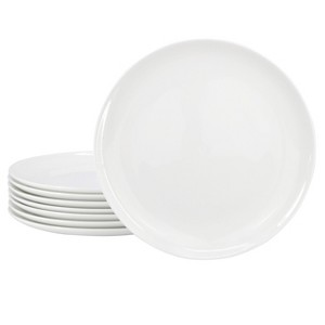 Gibson Elite White Peninsula 8 Piece 10.75 Inch Bone China Dinner Plate Set in White - 1 of 4