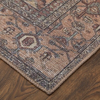 Elegant Percy Black Chenille 8'x6' Washable Rectangular Rug