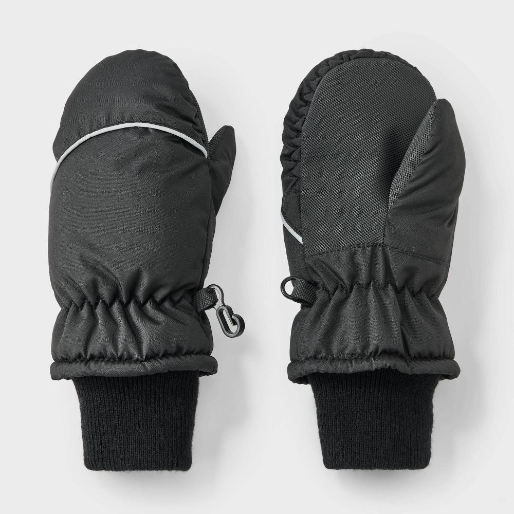 Toddler Ski Mittens - Cat & Jack™ Black 2T-5T