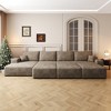 Whisen Convertible Sleeper Sofa Bed, Plush Corduroy Fabric, Back Support with Pillow - 2 of 4