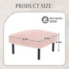 TUYOHW Small Ottoman with Legs,22 Inch Corduroy Footstool 440lbs Capacity,Square Padded Stool for Living Room,Bedroom,Entryway - 3 of 4