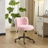 Karl Home | Plush Velvet Swivel Chair Antique Bronze Base With Wheels - 2 of 4