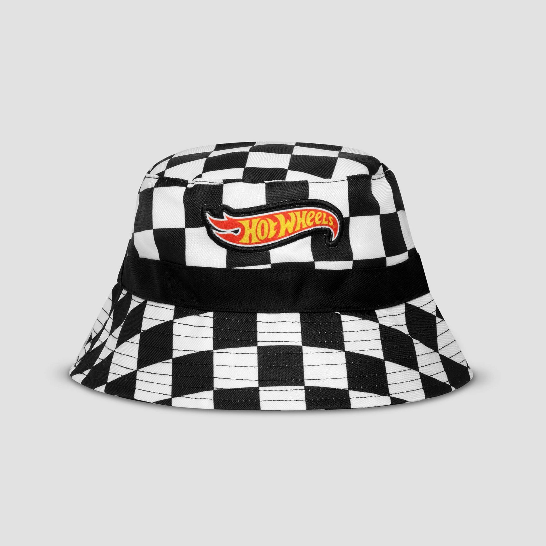 Toddler Boys' Hot Wheels Bucket Hat - White/Black One Size Fits Most