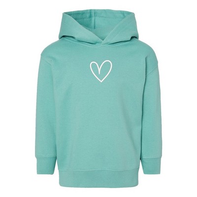 The Juniper Shop Embroidered Hand Drawn Heart Toddler Graphic Hoodie